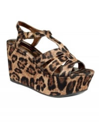 Powerful patterns and mega-height. Material Girl's Lane platform wedge sandals are a bold way to incorporate patterns into your look. Powerful patterns and mega-height. Material Girl's Lane platform wedge sandals are a bold way to incorporate patterns into your look.