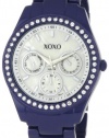 XOXO Women's XO5299A Rhinestone Accent Dark Blue Enamel Bracelet Watch