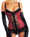 Shirley of Hollywood Women's Satin Tapestry Flowered Jacquard Long Line Bustier