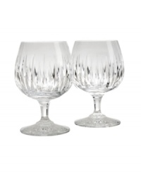 As stylish as their name implies, Soho brandy glasses from Reed & Barton drinkware help you cap off the meal with chic sophistication. Deep vertical cuts accent already-dazzling crystal with striking luxury. As stylish as their name implies, Soho brandy glasses from Reed & Barton drinkware help you cap off the meal with chic sophistication. Deep vertical cuts accent already-dazzling crystal with striking luxury.