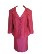 TAHARI ASL Strawberry Zen Skirt Suit-PINK-24W