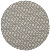 Area Rug 6x6 Round Transitional Anthracite - Beige Color - Safavieh Courtyard Rug from RugPal Area Rug 6x6 Round Transitional Anthracite - Beige Color - Safavieh Courtyard Rug from RugPal