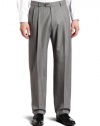 Haggar Men's Herringbone Pleat Front Cuff Suit Separate Pant