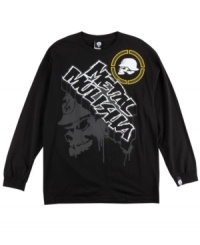 Join the army of edgy style with this long sleeve graphic tee by Metal Mulisha. Join the army of edgy style with this long sleeve graphic tee by Metal Mulisha.