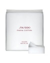 This exclusive Facial Cotton is 100% natural and uniquiely manufactured for a consistent soft, smooth texture. Allows for maximum absorption and assists in the application of Shiseido softeners.Call Saks Fifth Avenue New York, (212) 753-4000 x2154, or Beverly Hills, (310) 275-4211 x5492, for a complimentary Beauty Consultation. ASK SHISEIDOFAQ 