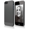 elago S5 Outfit Aluminum and Polycarbonate Dual Case for the iPhone 5 - eco friendly Retail Packaging - Dark Gray
