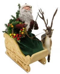 Ready for takeoff, Santa and Blitzen take the sleigh for a test drive before the big event. Wreaths, garland and more holiday decor with the handcrafted charm of Byers' Choice simulate the conditions they'll experience on Christmas Eve. Ready for takeoff, Santa and Blitzen take the sleigh for a test drive before the big event. Wreaths, garland and more holiday decor with the handcrafted charm of Byers' Choice simulate the conditions they'll experience on Christmas Eve.