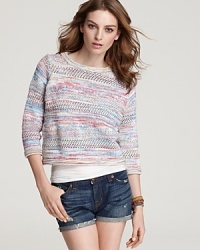 Quotation: 525 America Sweater - Melange Mixed Stitch Crop Quotation: 525 America Sweater - Melange Mixed Stitch Crop