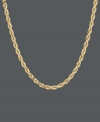 Tie your whole ensemble together with a chic layer of gold. Necklace features a diamond cut seamless rope design crafted in 14k gold. Approximate length: 24 inches.
