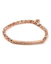 Work a gilded wrist and wear MICHAEL Michael Kors' rose gold pavé bracelet. Dressed up or down, the beaded bauble hints at bohemian glamour around the clock.