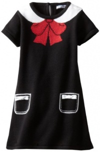 Hartstrings Girls 2-6X Toddler Collar and Bow Pattern Sweater Dress, Black, 2T Hartstrings Girls 2-6X Toddler Collar and Bow Pattern Sweater Dress, Black, 2T