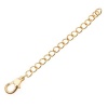 Gold Plated Chain Necklace Extender - 2 Inch W/ Lobster Clasp (5)