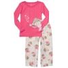 Carters Toddler Girls 2-Piece Pajama Set, Pink Monkey Ballerina, 3T