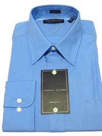 Tommy Hilfiger Regular Fit Men's Dress Shirt Blue Size 16.5 34/35 Tommy Hilfiger Regular Fit Men's Dress Shirt Blue Size 16.5 34/35