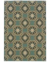 Plant something fresh on your patio. This Sphinx area rug adds irresistible style to any indoor or outdoor gathering space, featuring a vibrant floral motif constructed from soft and durable polypropylene that's tough, weather-resistant and easy to clean. (Clearance)