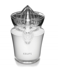 Life gets a little juicier. All the flavors and nutrients you love are in your cup with an unrivaled freshness and sweetness of juice made right at home. The easy-to-use design has an automatic on and off function that detects fruit pressure on the cone for great juice in an instant. 2-year warranty. Model ZX720143. Life gets a little juicier. All the flavors and nutrients you love are in your cup with an unrivaled freshness and sweetness of juice made right at home. The easy-to-use design has an automatic on and off function that detects fruit pressure on the cone for great juice in an instant. 2-year warranty. Model ZX720143.