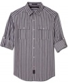 Go on, roll up your sleeves. This Sean John shirt nails your casual-cool look.