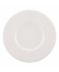 Elegance comes easy with this dessert plate from kate spade new york's Fair Harbor white dinnerware. Durable stoneware in a milky white hue is half glazed, half matte and totally timeless.