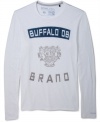 Add some length to your casual style with this graphic t-shirt from Buffalo David Bitton.