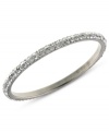 Sleek and stunning. This bangle bracelet from 2028 is crafted from silver-tone mixed metal with shimmering glass stones giving it a lustrous touch. Approximate diameter: 3 inches.