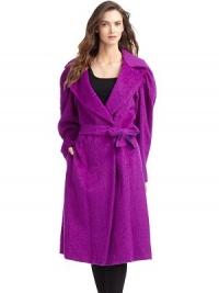 THE LOOKNotched lapelsGathering at shoulders Hidden oversized-snap closeSelf tie beltDeep slash pocketsBack ventTHE FITAbout 45 from shoulder to hemTHE MATERIAL84% alpaca/16% polyamideFully linedCARE & ORIGINDry cleanMade in Italy THE LOOKNotched lapelsGathering at shoulders Hidden oversized-snap closeSelf tie beltDeep slash pocketsBack ventTHE FITAbout 45 from shoulder to hemTHE MATERIAL84% alpaca/16% polyamideFully linedCARE & ORIGINDry cleanMade in Italy