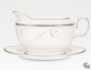 Noritake Platinum Wave 2-Piece Gravy Boat with Tray