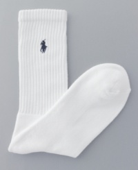 The classic crew sock from Polo Ralph Lauren, now in a convenient six pack. The classic crew sock from Polo Ralph Lauren, now in a convenient six pack.