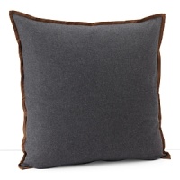 Inspired by the refined polish of menswear, this relaxed collection pairs solid brushed cotton and twill with faux suede trim and plaid. This charcoal heather sham has the soft feel of wool flannel and the richness of faux suede trim. Inspired by the refined polish of menswear, this relaxed collection pairs solid brushed cotton and twill with faux suede trim and plaid. This charcoal heather sham has the soft feel of wool flannel and the richness of faux suede trim.