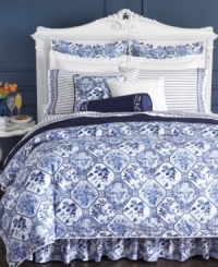 Bring the artistic elegance of the Far East into your bedroom with the Palm Harbor comforter from Ralph Lauren, the master of classic style. An allover print on soft, 100% cotton captures the beauty of hand-painted porcelain, making this comforter exceptionally unique. (Clearance) Bring the artistic elegance of the Far East into your bedroom with the Palm Harbor comforter from Ralph Lauren, the master of classic style. An allover print on soft, 100% cotton captures the beauty of hand-painted porcelain, making this comforter exceptionally unique. (Clearance)
