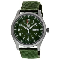 Seiko 5 Sport Automatic Khaki Green Canvas Mens Watch SNZG09 Seiko 5 Sport Automatic Khaki Green Canvas Mens Watch SNZG09