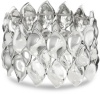 Nine West Natural Beauty  Silver-Tone Textured Wide Stretch Bracelet