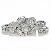 100 Pcs Swarovski Crystal Rondelle Spacer Bead Silver Plated 8mm Crystal White (001)