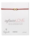 Choose the gift that keeps on giving: Dogeared's crimson bracelet touts an infinity symbol for enduring charm at the wrist.