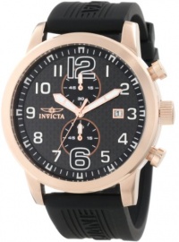 Invicta Men's 11242 Specialty Rose Gold Chronograph Black Carbon Fiber Dial Black Polyurethane Watch Invicta Men's 11242 Specialty Rose Gold Chronograph Black Carbon Fiber Dial Black Polyurethane Watch