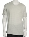 Perry Ellis Helium Striped SS V-Neck T-Shirt