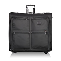 This longer garment bag makes traveling with suits, coats and dresses effortless. Pack up to two hanging garments plus folded clothes and accessories and wheel it to wherever you are going. Features include a large exterior compartment for additional clothing, two front U-zip pockets, a laundry bag, shoe pocket and removable zip pouches.