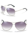 Tom Ford's aviator sunglasses offer you a new view of classic chic. With adjustable nose pads to help secure fit.