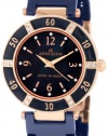Anne Klein Women's 109416RGBL Swarovski Crystal Rosegold-Tone and Blue Ceramic Bracelet Watch