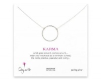Dogeared Karma Medium Sparkle 18 Necklace - Sterling Silver Dogeared Karma Medium Sparkle 18 Necklace - Sterling Silver