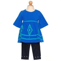 Nicole Miller Blue Diamond Top Jeggings Fall Outfit Baby Girls 18M Nicole Miller Blue Diamond Top Jeggings Fall Outfit Baby Girls 18M