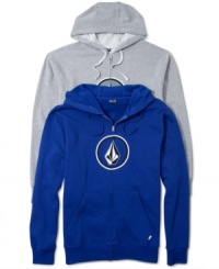 This Volcom hoodie is all about looking good during your good times, boasting a cool logo screen print and a sleek fit. This Volcom hoodie is all about looking good during your good times, boasting a cool logo screen print and a sleek fit.