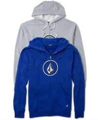 This Volcom hoodie is all about looking good during your good times, boasting a cool logo screen print and a sleek fit.