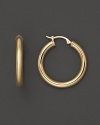 Simply chic, these 14K. yellow gold hoops are timeless classics.