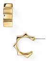 Spike it rich with this pair of Kenneth Jay Lane hoop earrings, cast in 22-karat gold plated metal.