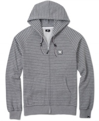 Rock your skater layers with this striped hoodie from DC Shoes. Rock your skater layers with this striped hoodie from DC Shoes.
