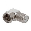 Coaxial Type F Female to Male Right Angle Adapter