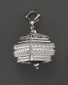 Inspired by Zen philosophy, this intricately detailed, polished finish sterling silver meditation bell from Paul Morelli jingles softly.