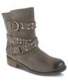 Funky studs on the ankle and straps add rock star shine and glam to Dirty Laundry's Show Stopper booties.