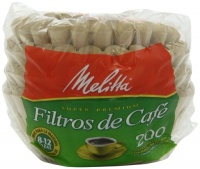 Melitta Basket Coffee Filters, Natural Brown (8 to 12-Cup), 200-Count Filters (Pack of 8) Melitta Basket Coffee Filters, Natural Brown (8 to 12-Cup), 200-Count Filters (Pack of 8)