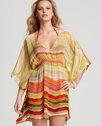 This versatile tunic from Echo is the ultimate in breezy beachwear. Boasting floaty sleeves, this coverup feels bohemian with flat sandals and an armful of beads. This versatile tunic from Echo is the ultimate in breezy beachwear. Boasting floaty sleeves, this coverup feels bohemian with flat sandals and an armful of beads.